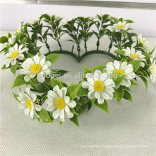 Cheap hanging artificial flower wreath for window decor